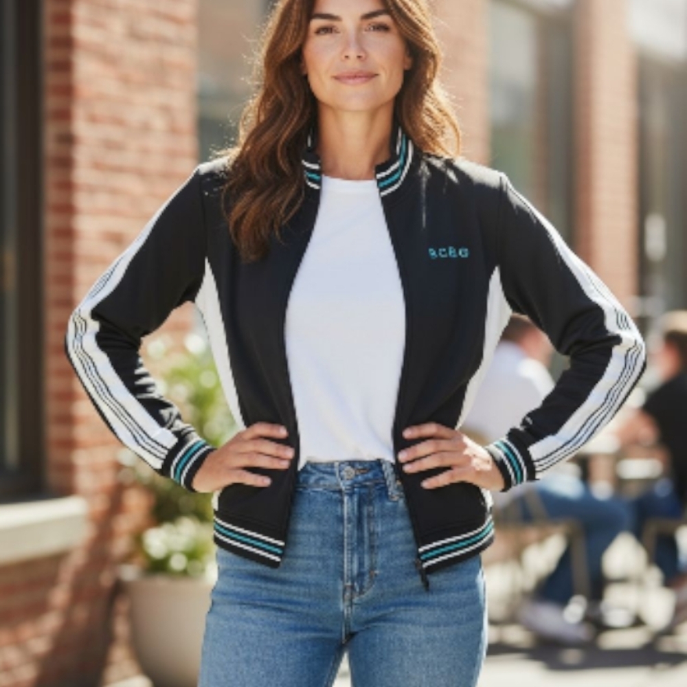 Women's Black and White Jacket